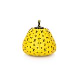 LOUIS VUITTON LIMITED EDITION YAYOI KUSAMA YELLOW & BLACK MONOGRAM LEATHER PUMPKIN BAG