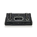 CHANEL WESTMINSTER PEARLS CONVERTIBLE TOTE IN BLACK QUILTED LEATHER, 2023