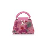 LOUIS VUITTON CAPUSHELL MINI BEADS ROSE BAG IN PINK EMBROIDERED LEATHER, 2023