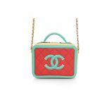 CHANEL CC FILIGREE VANITY CASE IN TRICOLOR QUILTED CAVIAR LEATHER, 2019