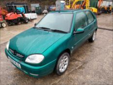 02/02 CITROEN SAXO 1.1I DESIRE 1124cc 5 Spd Manual Petrol 3 Dr H/Back (Green, 79k) HX02HLO