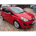 12/12 VAUXHALL CORSA SRI 1398cc 5 Spd Manual Petrol 3 Dr H/Back (Red, 67k) BG12CWR