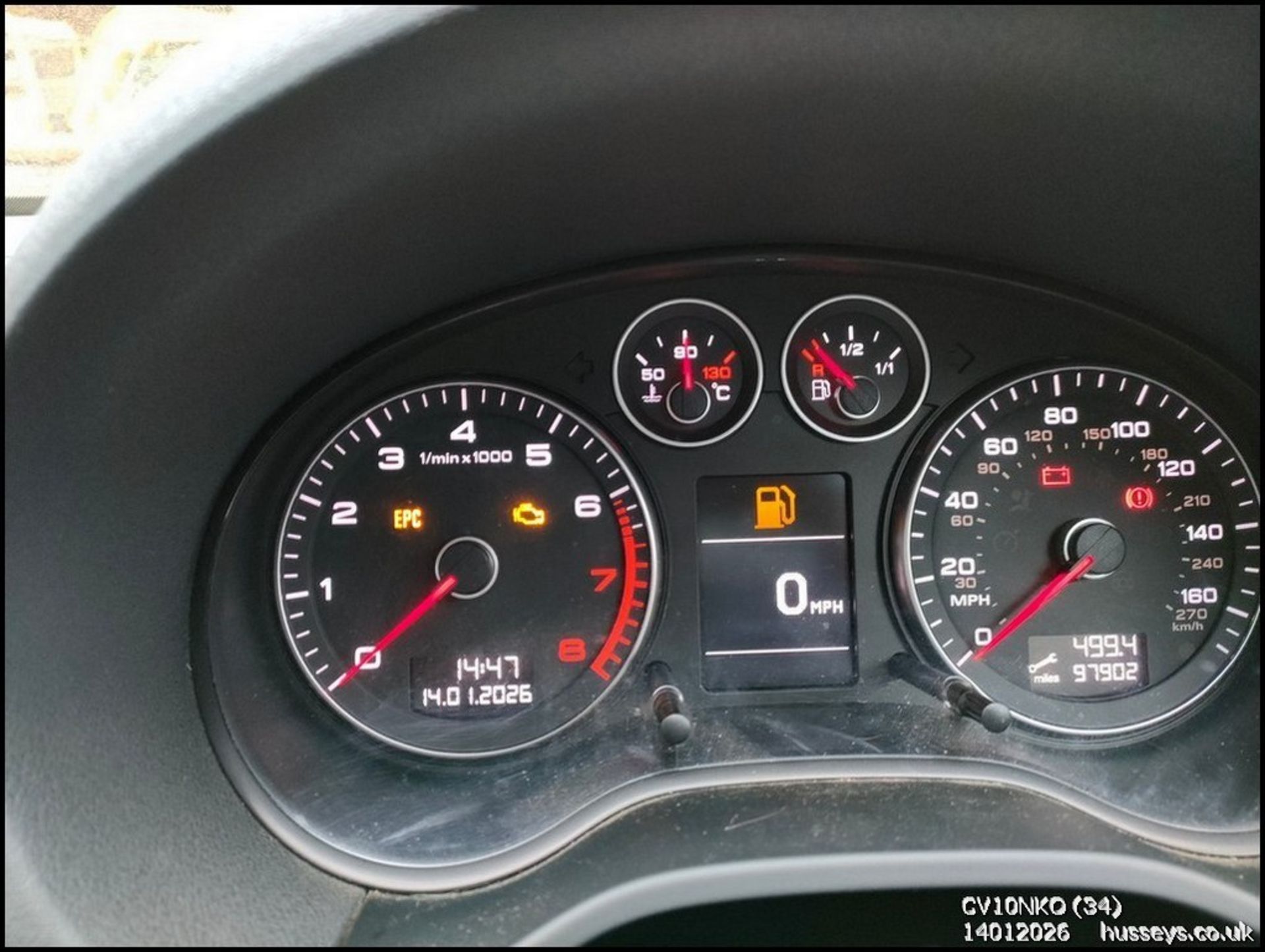 10/10 AUDI A3 SPORT TFSI 1390cc 6 Spd Manual Petrol 5 Dr H/Back (Grey, 97k) CV10NKO - Image 34 of 35