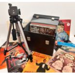 A collection of classical music LP records and a tripod *Not available for packing and posting*