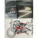 Three 1980s rock posters; 1980s 'Giggles' Live poster playing at Manchester College July 1st (mid