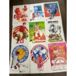 Complete set of nine original vintage Football Club posters printed in the 1980s by Activity