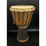 An African Djembe drum, 50cm h