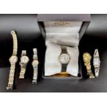 A collection of wristwatches including a boxed Rotary