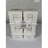 Twenty two packs of ten Appleby dry lining installation boxes with adjustable lugs, 1 Gang, 35mm.