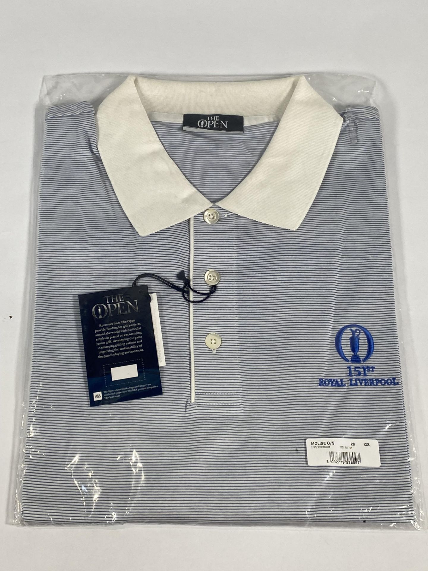 The Open 151st Royal Liverpool golf polo (XXL).