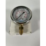 Ten as new Pressure Gauge 0859931, bottom connection 63MMX 1/4" BSP 0-10Bar/Psi.