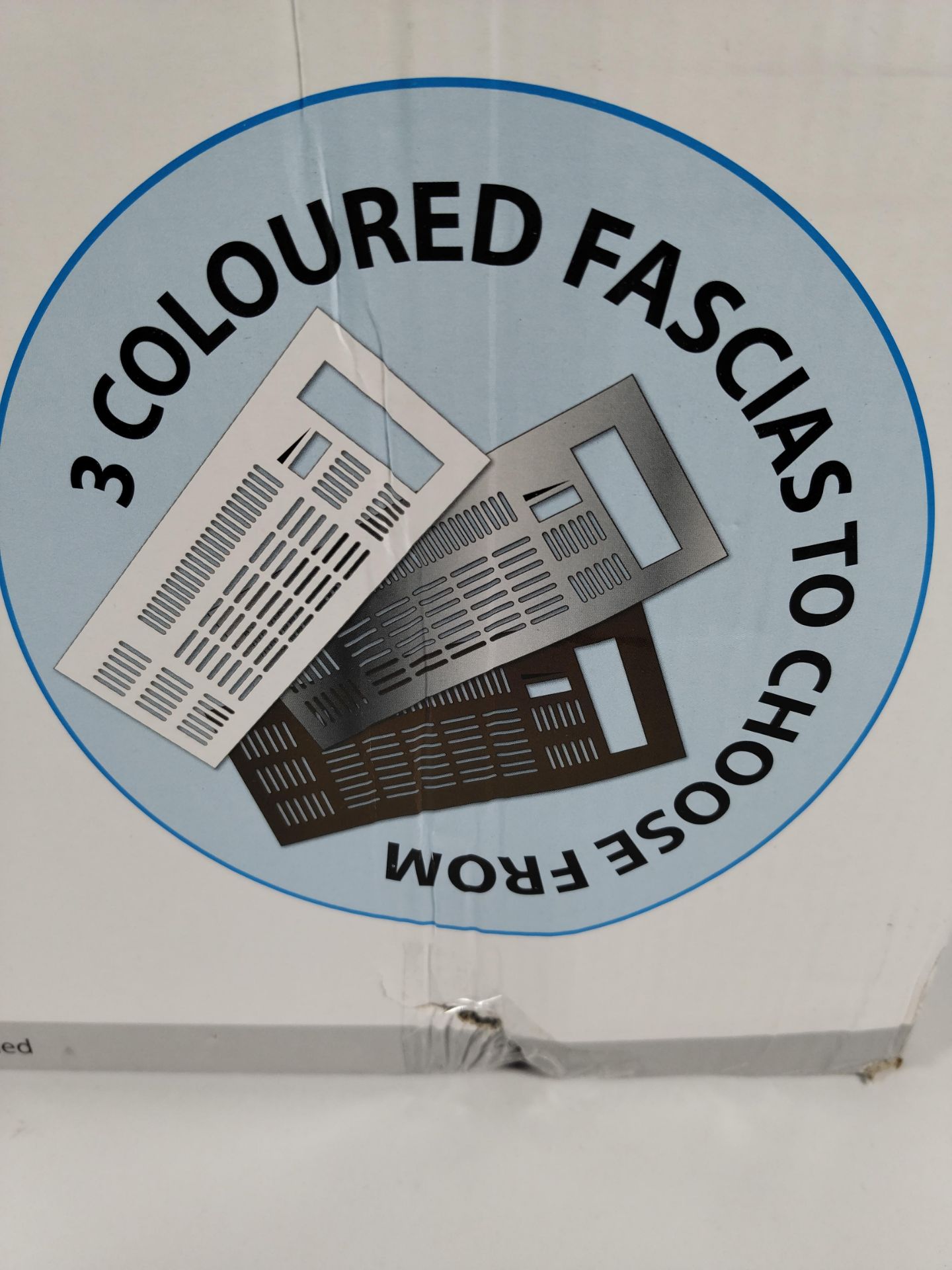 An as new Eterna PFH2400 2400W electric plinth heater with three interchangeable fascia's, minor dam - Image 2 of 3