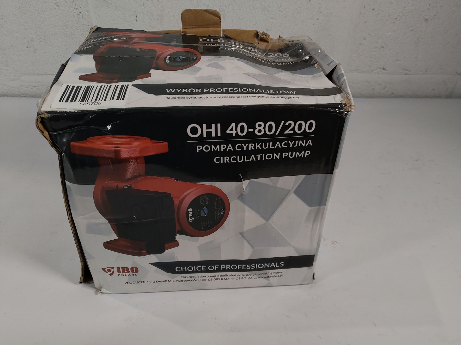 A pre-owned IBO OHI 40-80/200 Cast Iron Circulating Hot Water Pump.