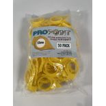 Fifty packs of 50 ProPoint 33mm visual markers for wheel nut safety, yellow.