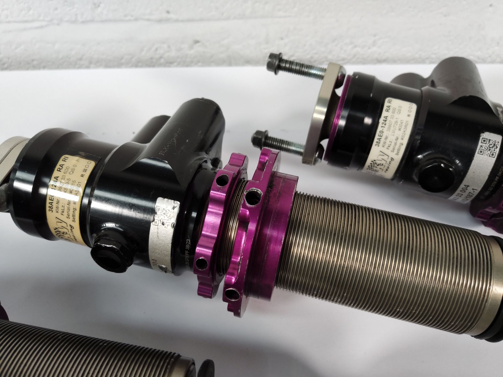 Five pre-owned KW racing coilovers: 38AD0-123A FA LE, 38AD0-124A FA RA, 38AE0-123A RA LE, 38AE0-124A - Image 3 of 3