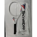 A Technifibre T-Flight 300 unstrung tennis racket (Note: racket has some minor damage and has been p