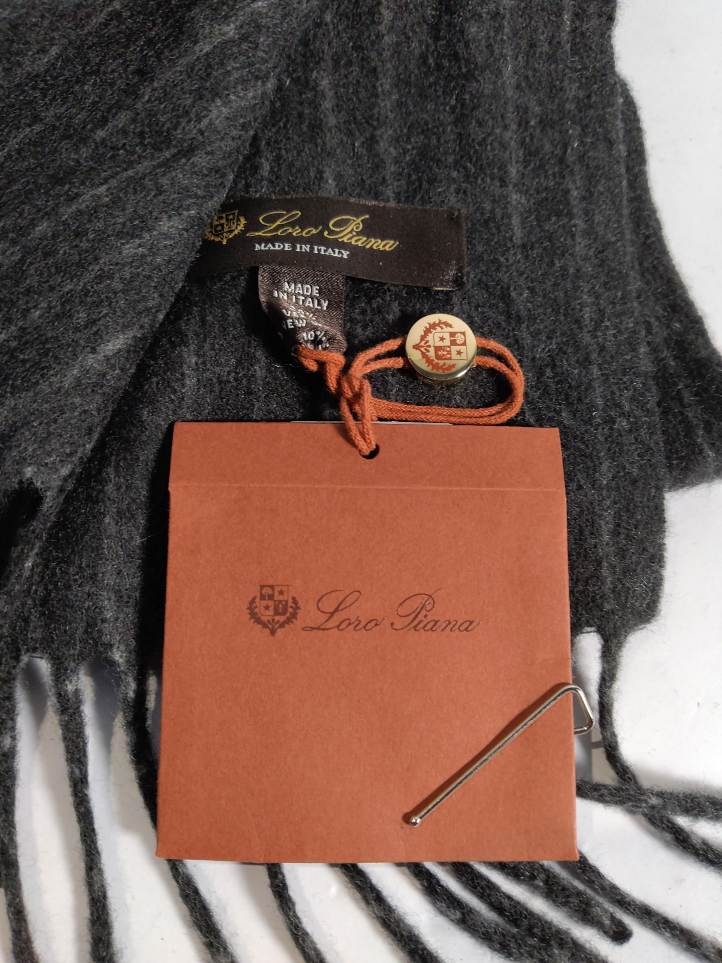 A Loro Piana pinstripe scarf. - Image 2 of 2