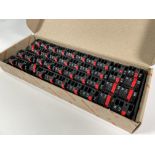 Twenty two boxes of 40 Weidmuller Terminal Block Plugs BVZ 7.62IT/03/180MF2 SN BK BX PRT SO (1082030
