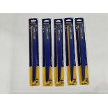 Five packs of as new Irwin Bi-Metal Reciprocating Saw Blades, 10/14tpi, 305mm, (10504159). *5 Blades