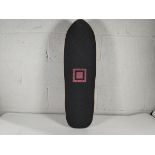 An as new Yow Snappers Julia Schimautz Surf skateboard, 32.5", black and pink.