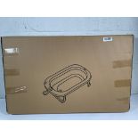 Six boxed as new foldable baby bathtubs with thermometers BH-18-0157, pink.