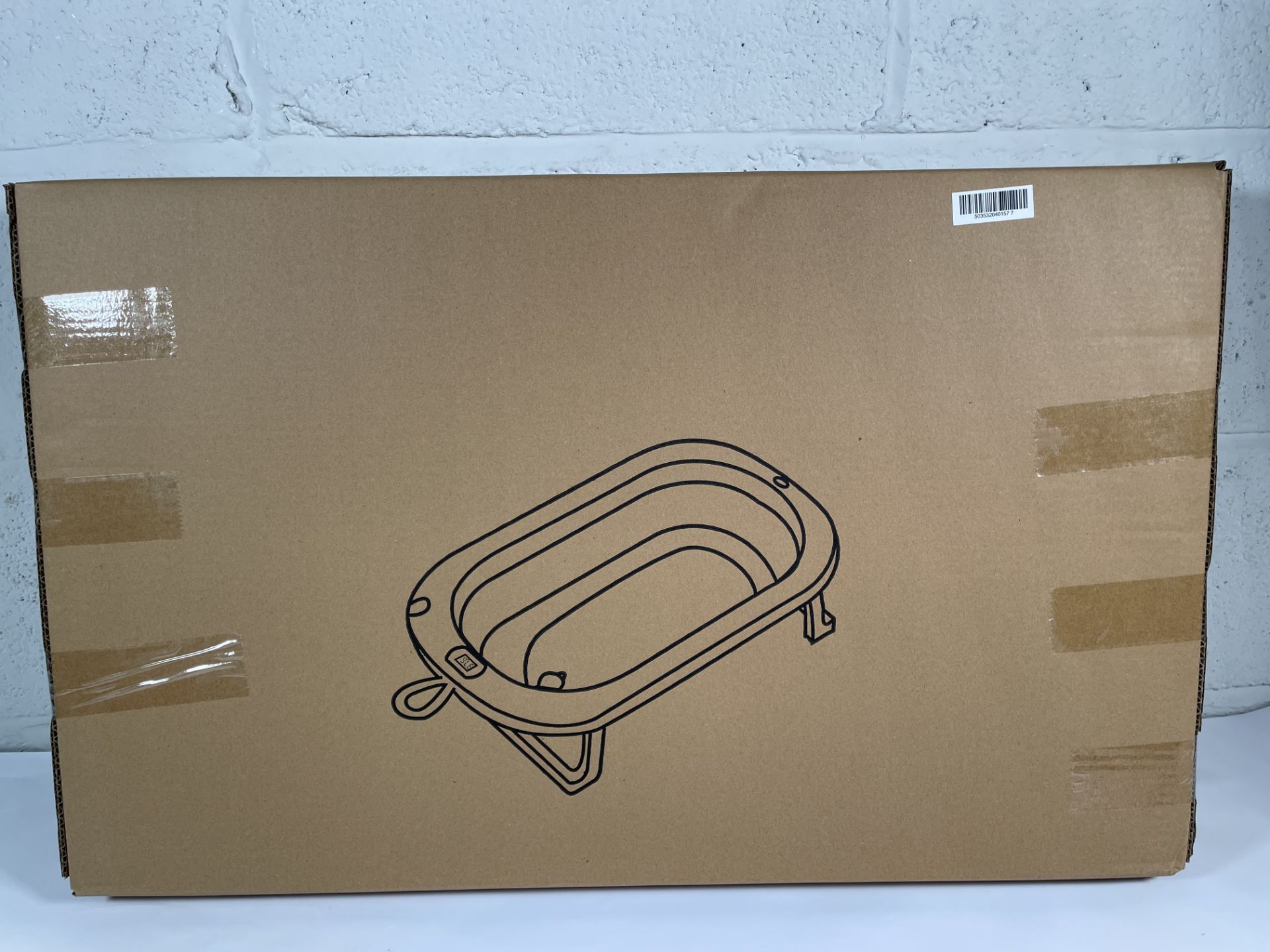 Six boxed as new foldable baby bathtubs with thermometers BH-18-0157, pink.