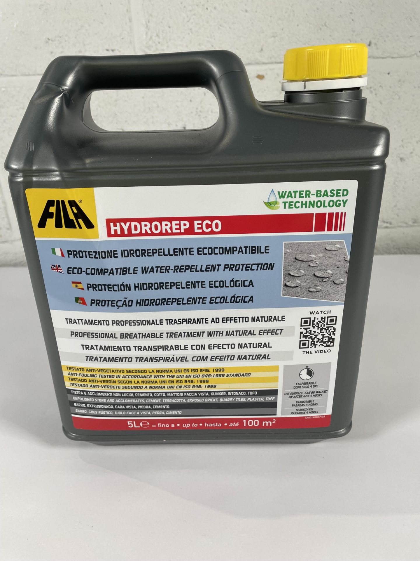 Three Fila Hydrorep Eco Water Repellent Sealer, 5ltr.