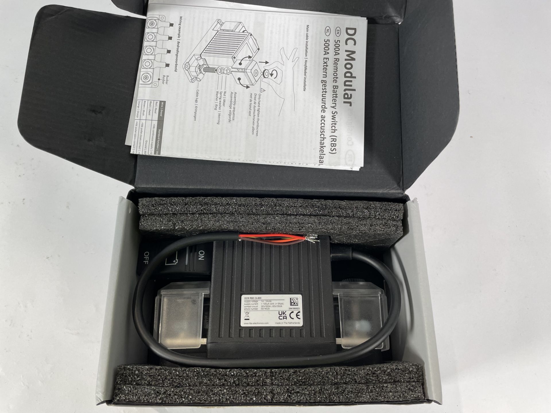 A boxed as new TBS Electronics, 5074520, Remote Battery Switch, 24V / 500A.