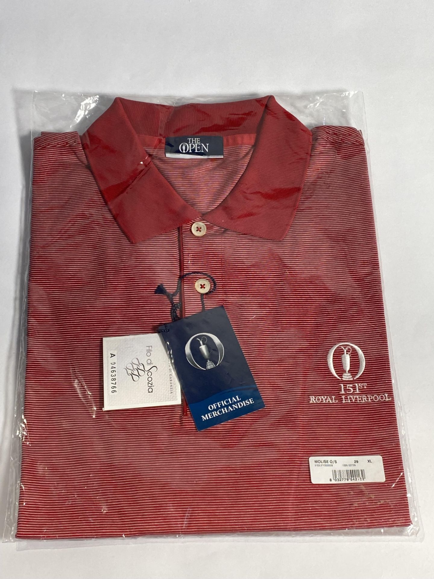 The Open 151st Royal Liverpool golf polo (XL).