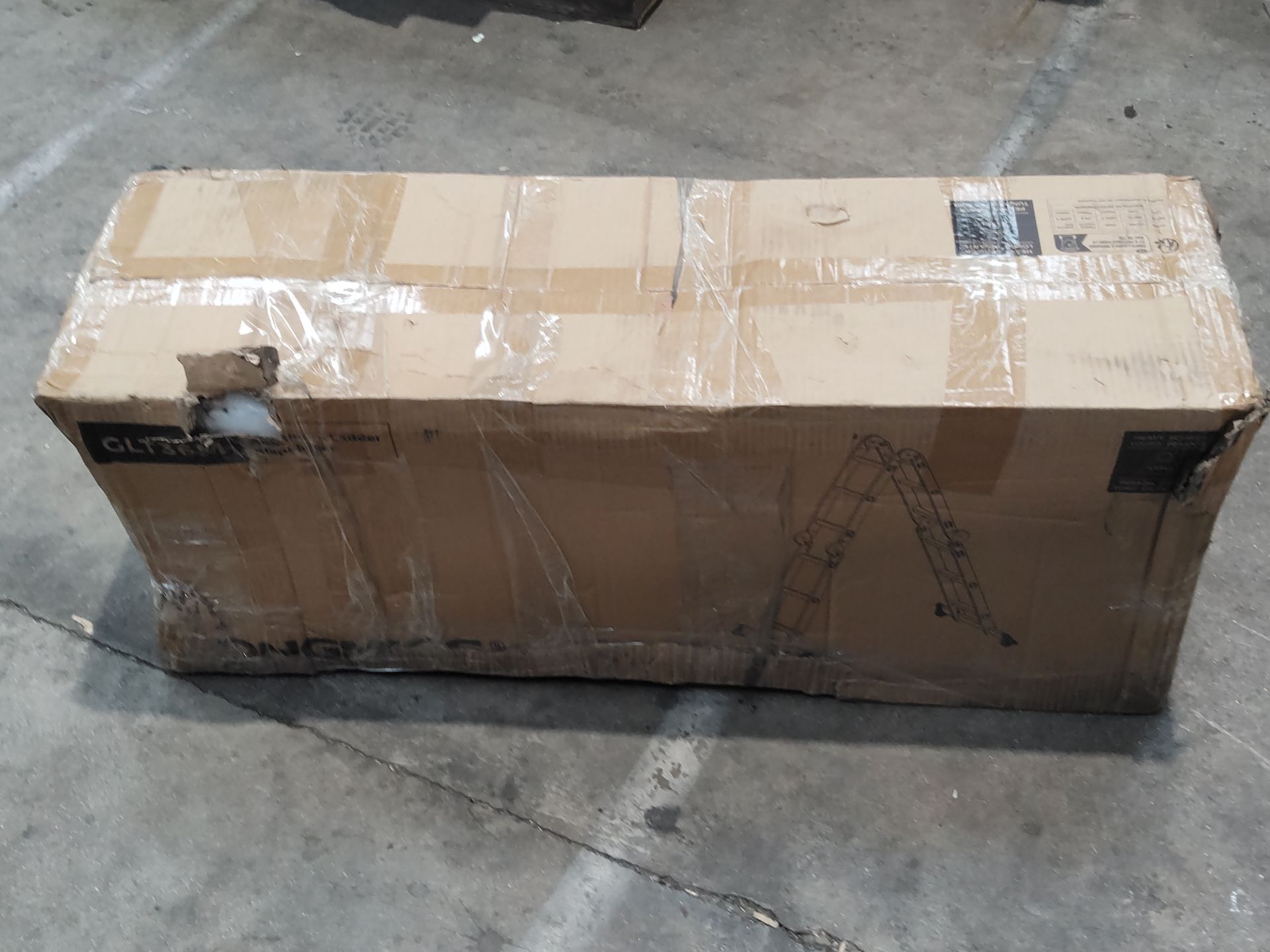 As new Songmic 3.5M Multipurpose Folding Ladder, Silver, GT36LM (stock image).