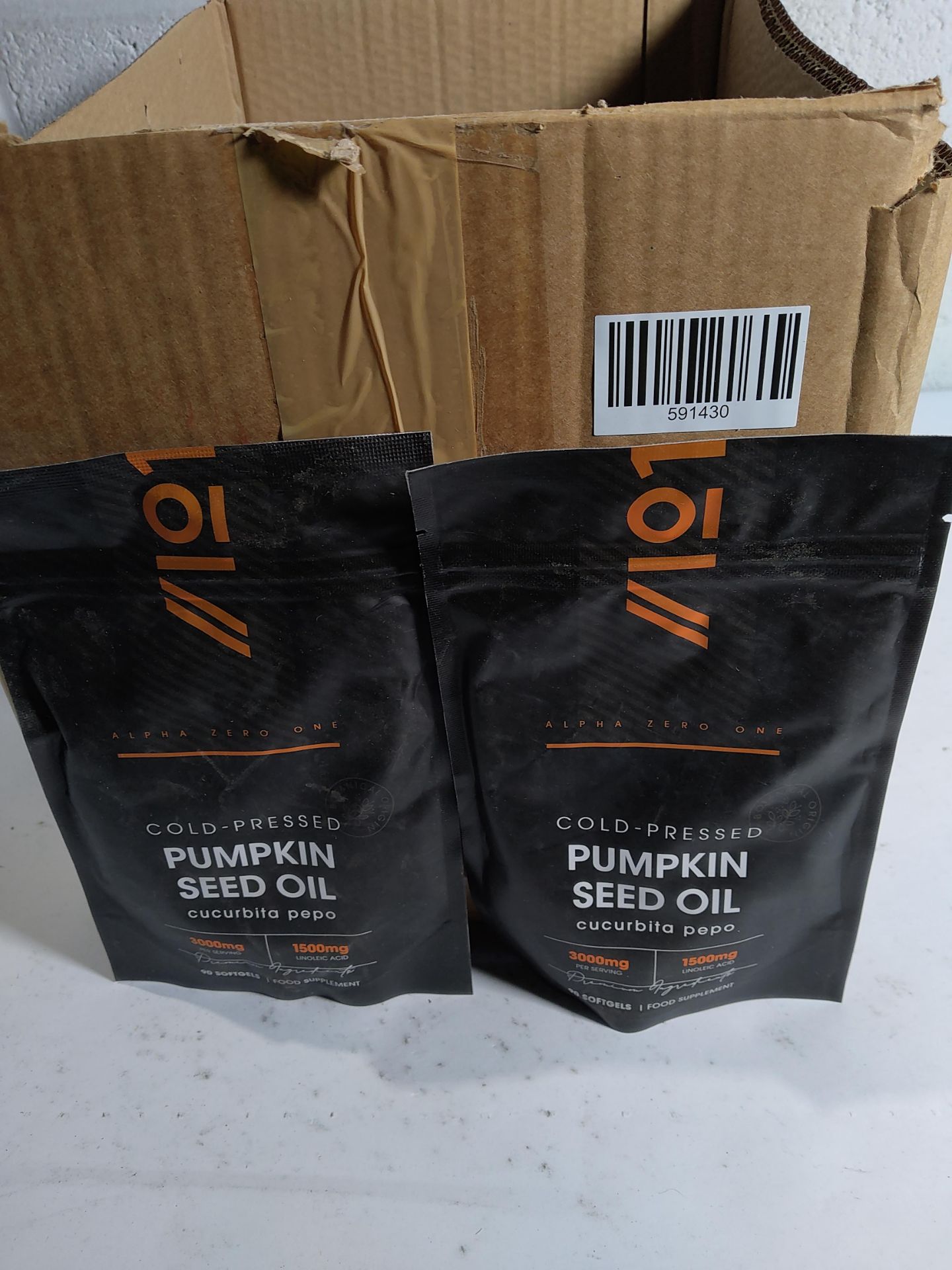 Twenty two Pumpkin Seed Oil 3000mg per serving - 90 Cold Pressed Softgels per pack - No Additives.