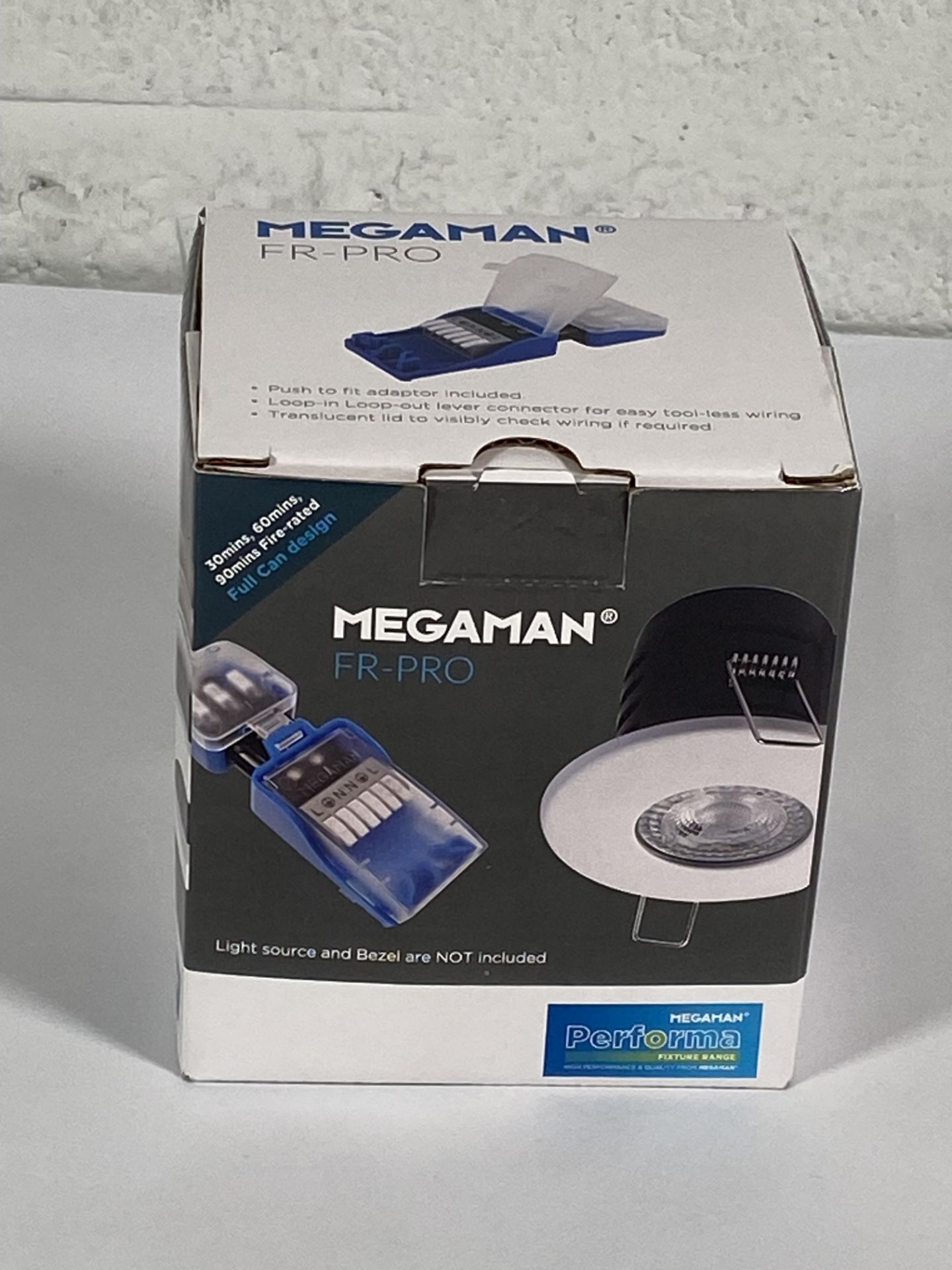 Thirty Megaman FR-Pro LED downlights.