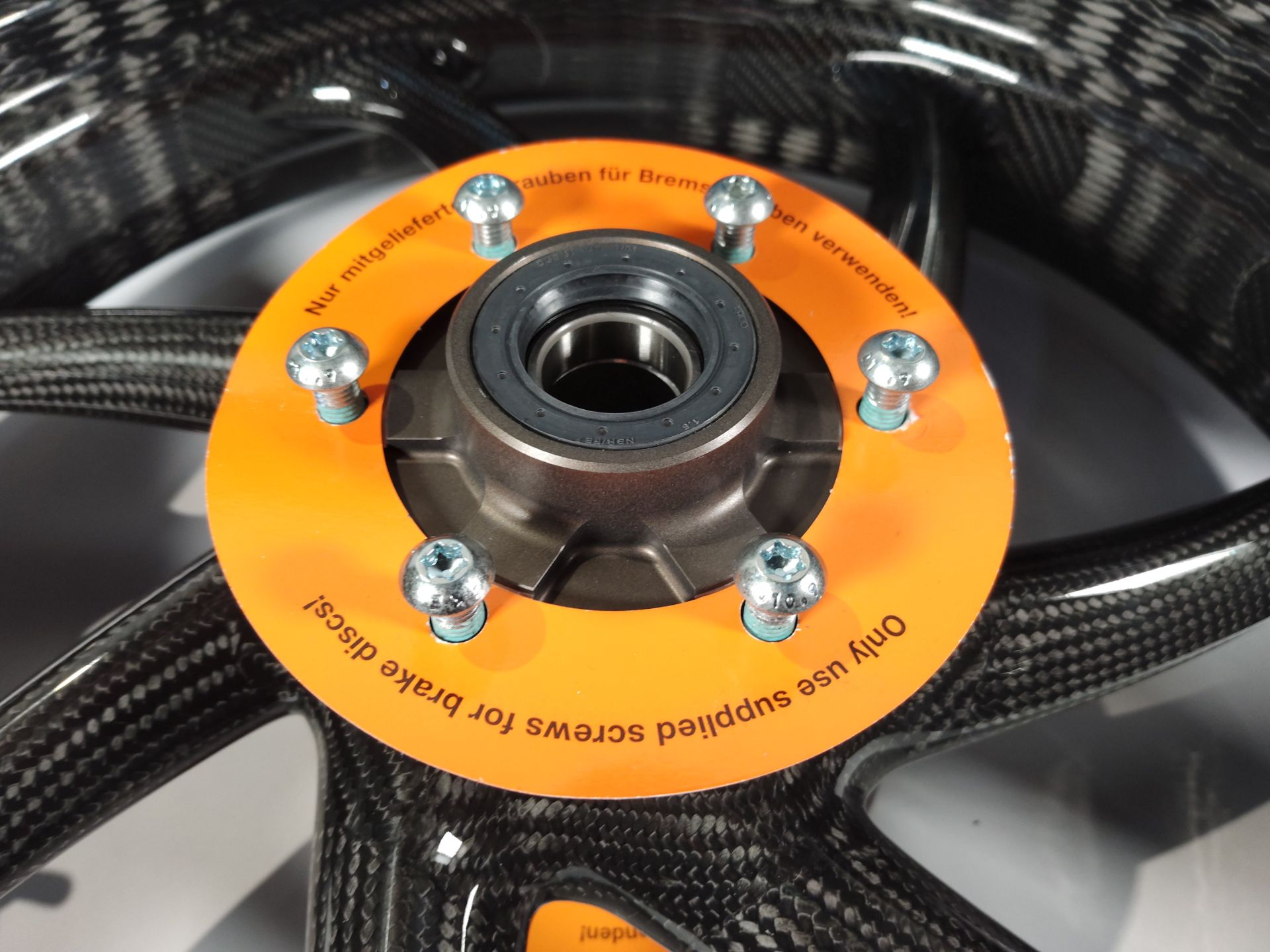 An as new Thyssenkrupp carbon wheel set (Possibly for BMW S 1000 R, RR, HP4) and a pre-owned Wurth W - Image 4 of 8