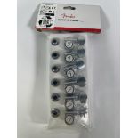 As new Fender Stratocaster/Telecaster locking tuners, chrome.
