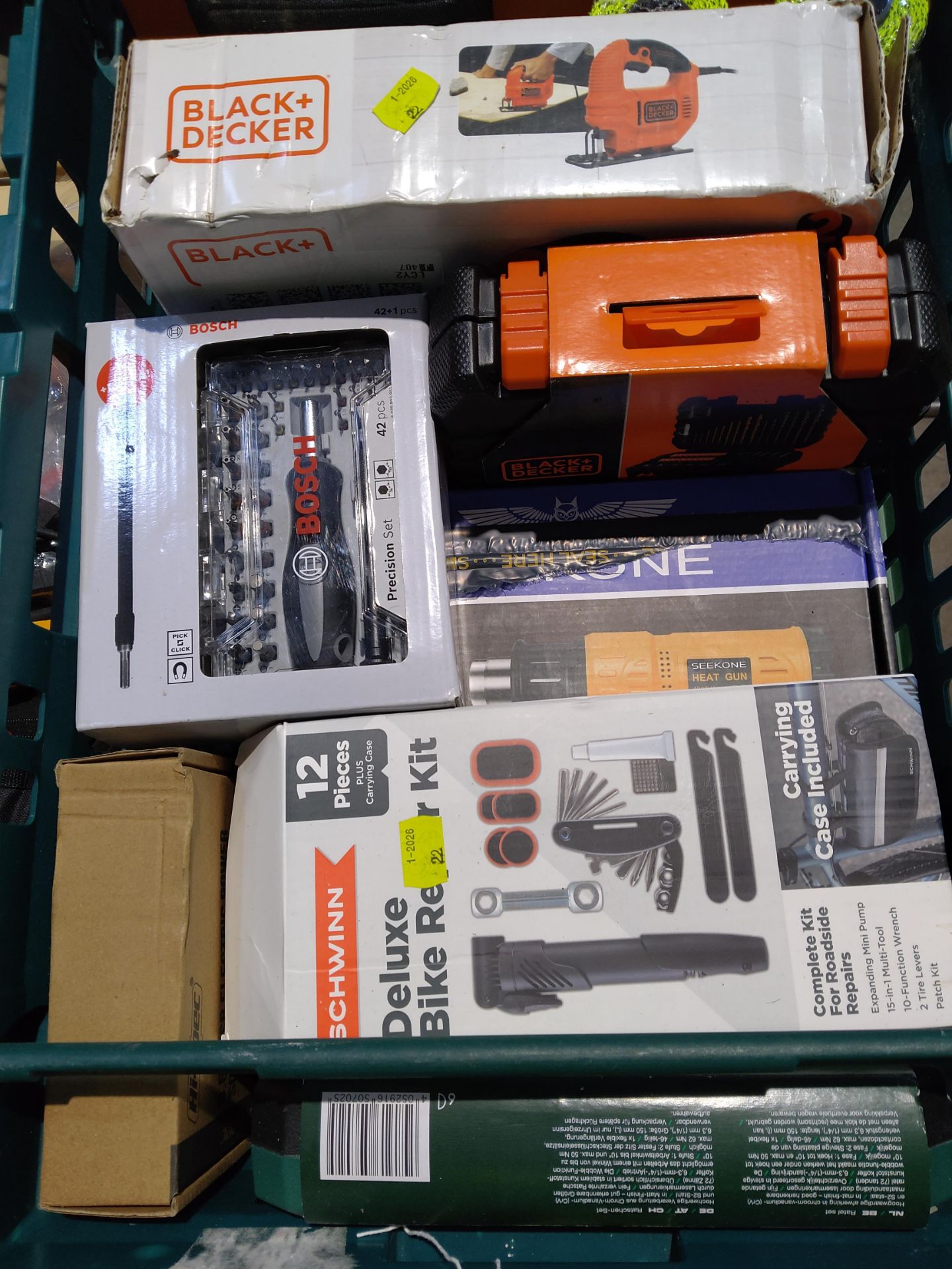 A quantity of assorted pre-owned tools to include ARB speedy seal puncture repair kit (one crate).
