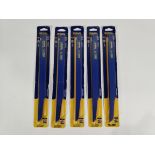 Five packs of as new Irwin Bi-Metal Reciprocating Saw Blades, 10/14tpi, 305mm, (10504159). *5 Blades