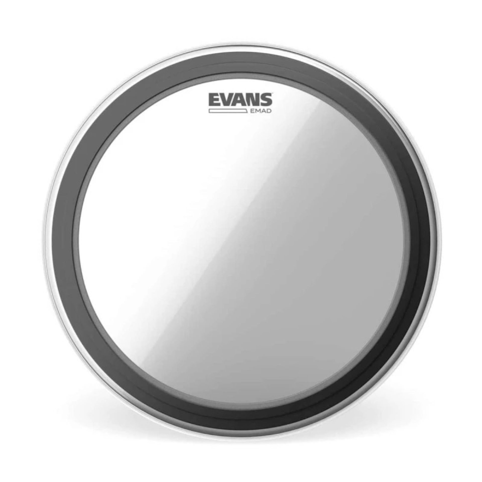 Five boxed as new Evans EMAD 22" Clear Bass Drum Heads (stock image).