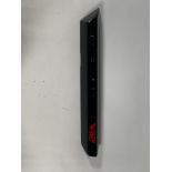 A gloss black left hand side strake assembly kit for a 2025 Aston Martin Vanquish Super GT V12.