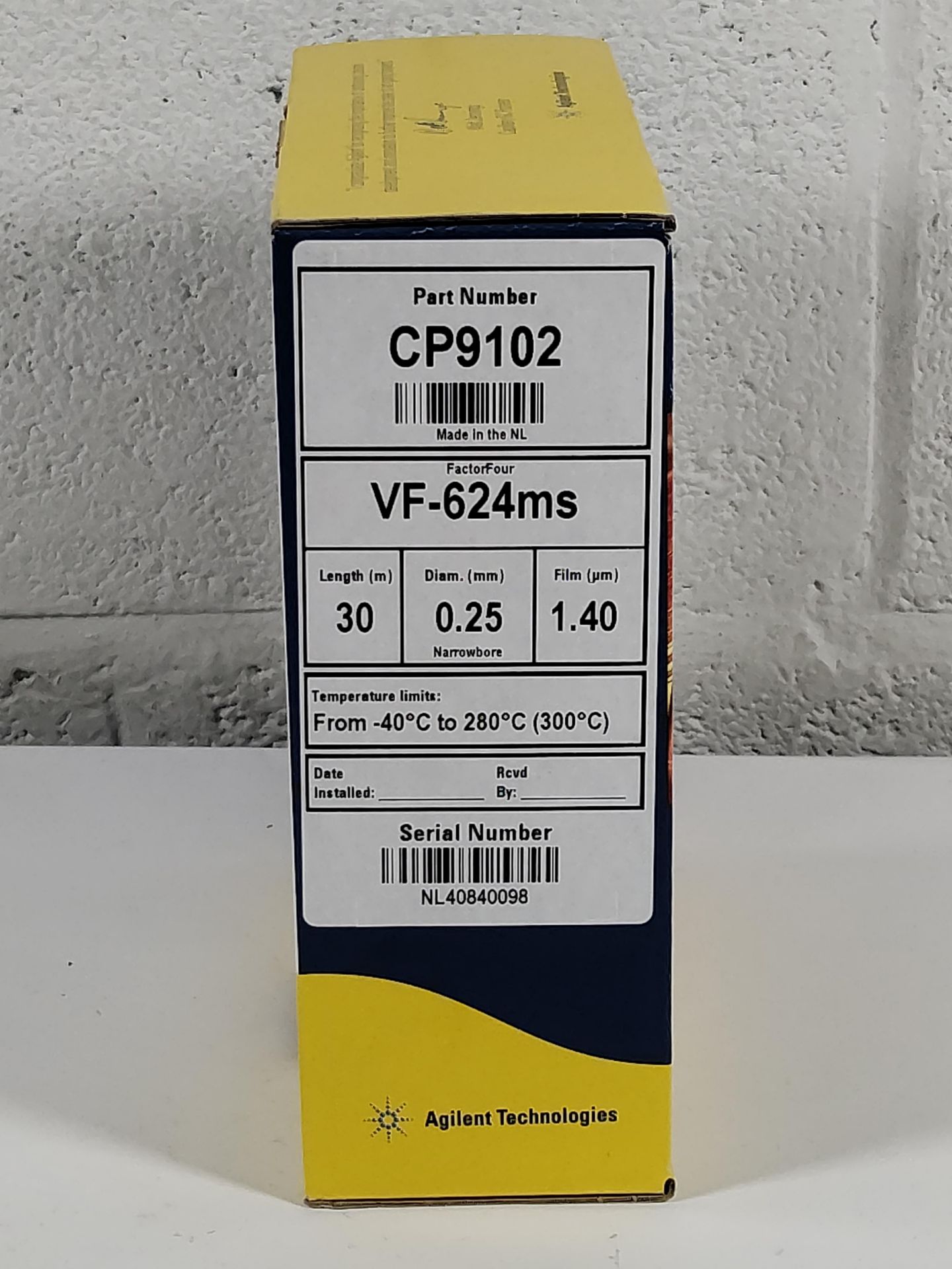 An as new Agilent J&W Advanced Capillary GC Columns, CP9102, Length 30m, Diameter 0.25mm, film 1.40 - Image 2 of 2