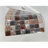 Twenty five packs of twelve as new Fantasnight bathroom/kitchen tile design stickers, 30 x 15cm.