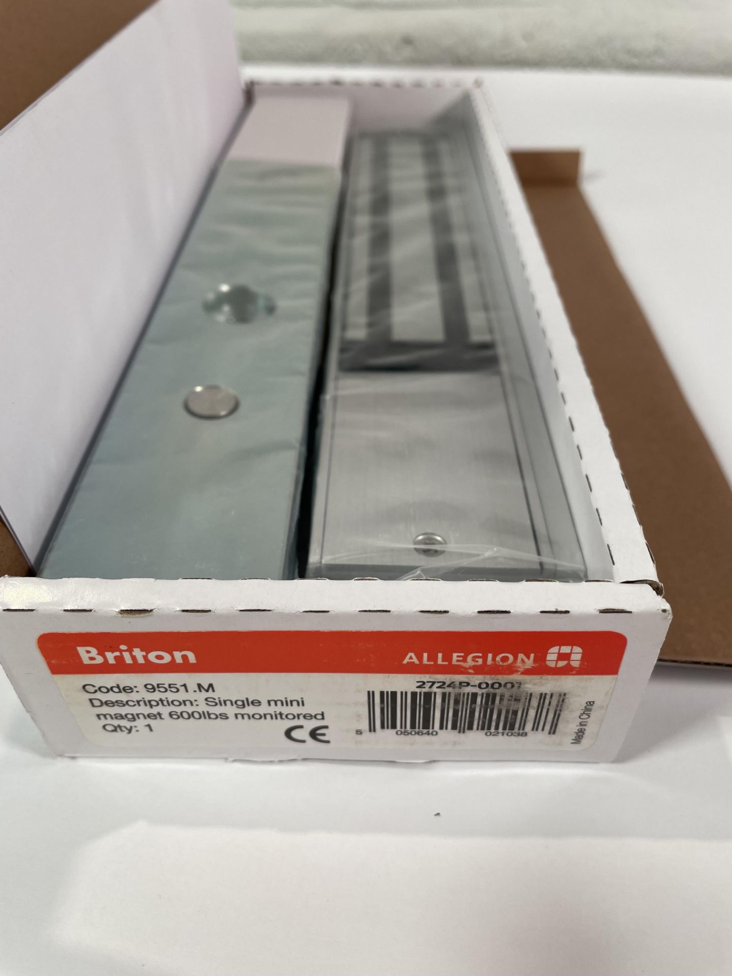 Ten boxed as new Briton 9551.M 9500 Series Maglocks (single mini magnet 600lbs monitored).