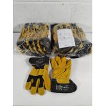 Twenty two pairs of Xcel heavy duty rigger gloves in tan/black, size 10 (GL132-0K09-287-10).