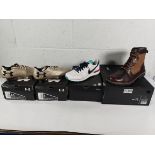 Four as new branded footwear to include 2x Under Armour UA Magnetico Pro Hybrid (1x UK 7.5, 1x UK 8)