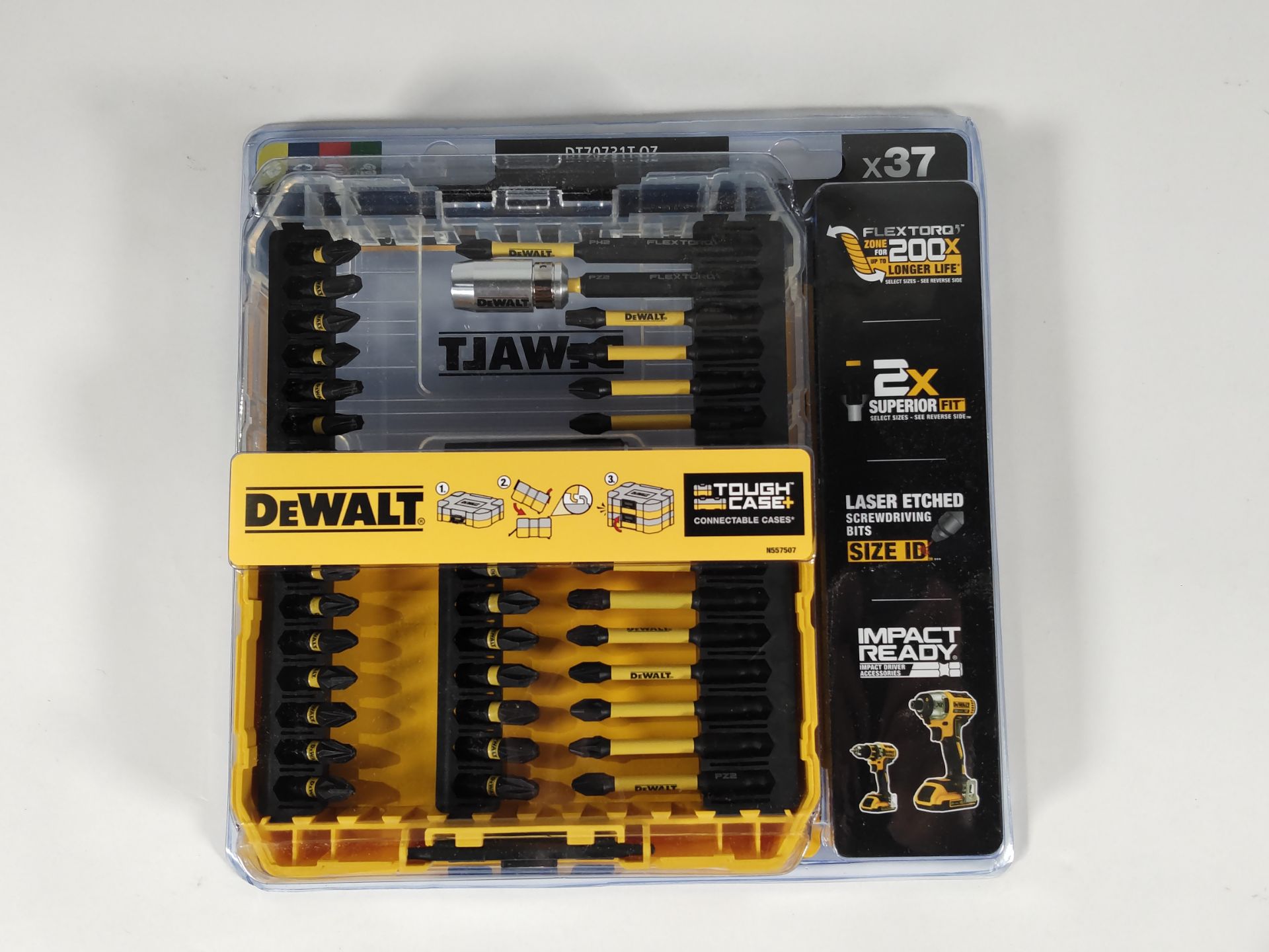 Five as new Dewalt 37 Piece Flextorq Impact Screwdriver Bit Set (DT7031T-QZ).