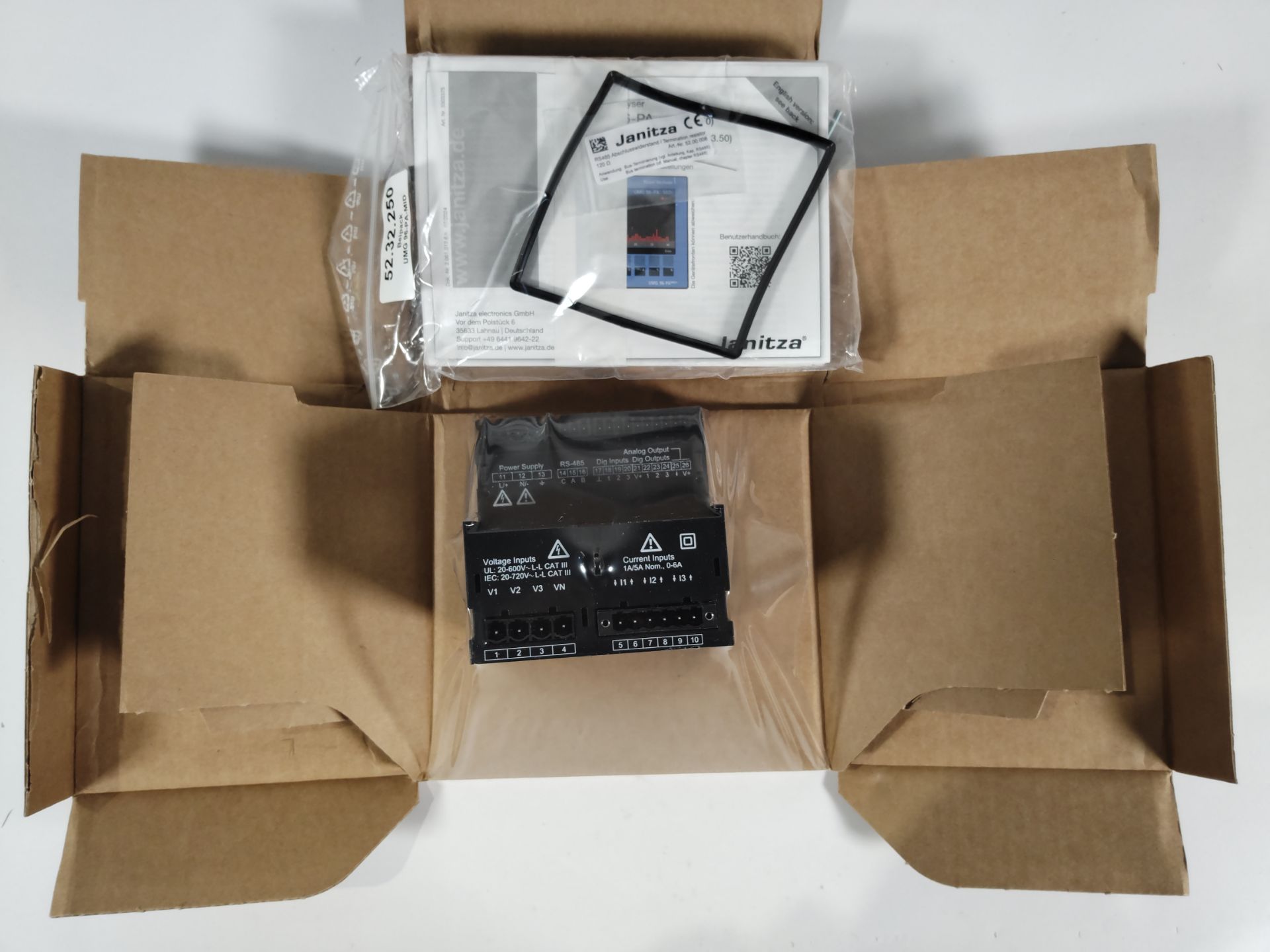 An as new Janitza UMG 96-PA-MID+ Energy Meter MID Certified with Clock (5232004).