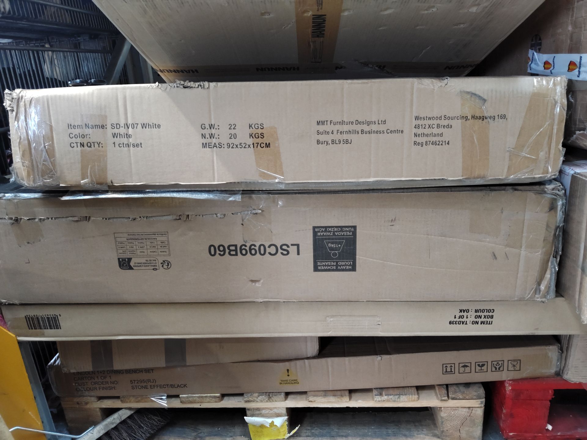Two pallets of assorted furniture and flat pack items. - Image 4 of 4