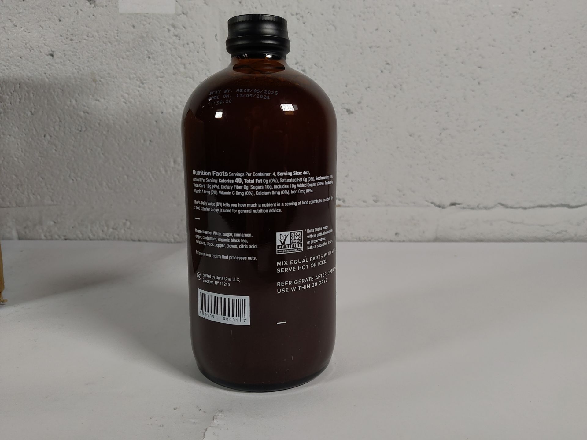 Twelve as new 16 fl oz bottles of dc Dona Masala Chai Concentrate Original flavour. BBE 05/05/26 (Gl - Image 3 of 4