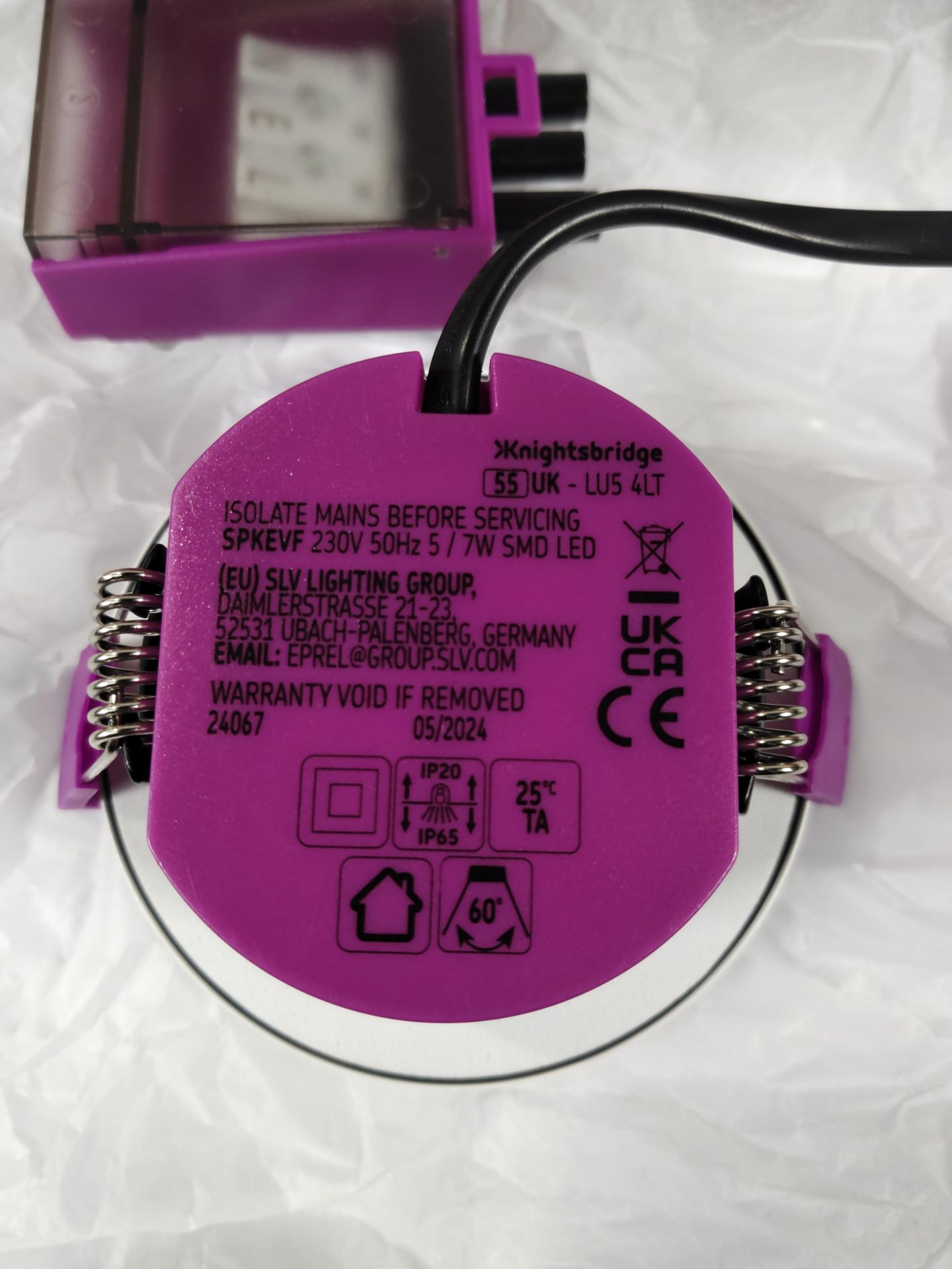 Two boxes (20 units) of as new Spektro LED Evo IP65 fire rated downlight with 4 x CCT and dual watta - Image 4 of 5