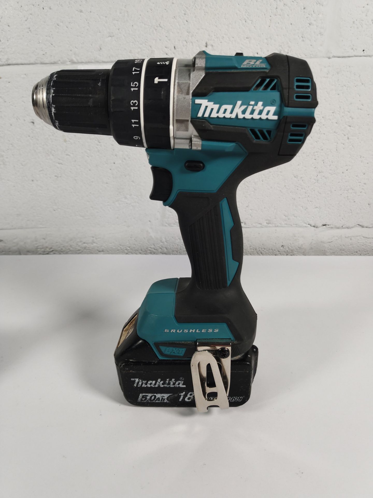 A pre-owned 2023 Makita DHP484 combi drill with battery.