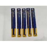 Five packs of as new Irwin Bi-Metal Reciprocating Saw Blades, 10/14tpi, 305mm, (10504159). *5 Blades